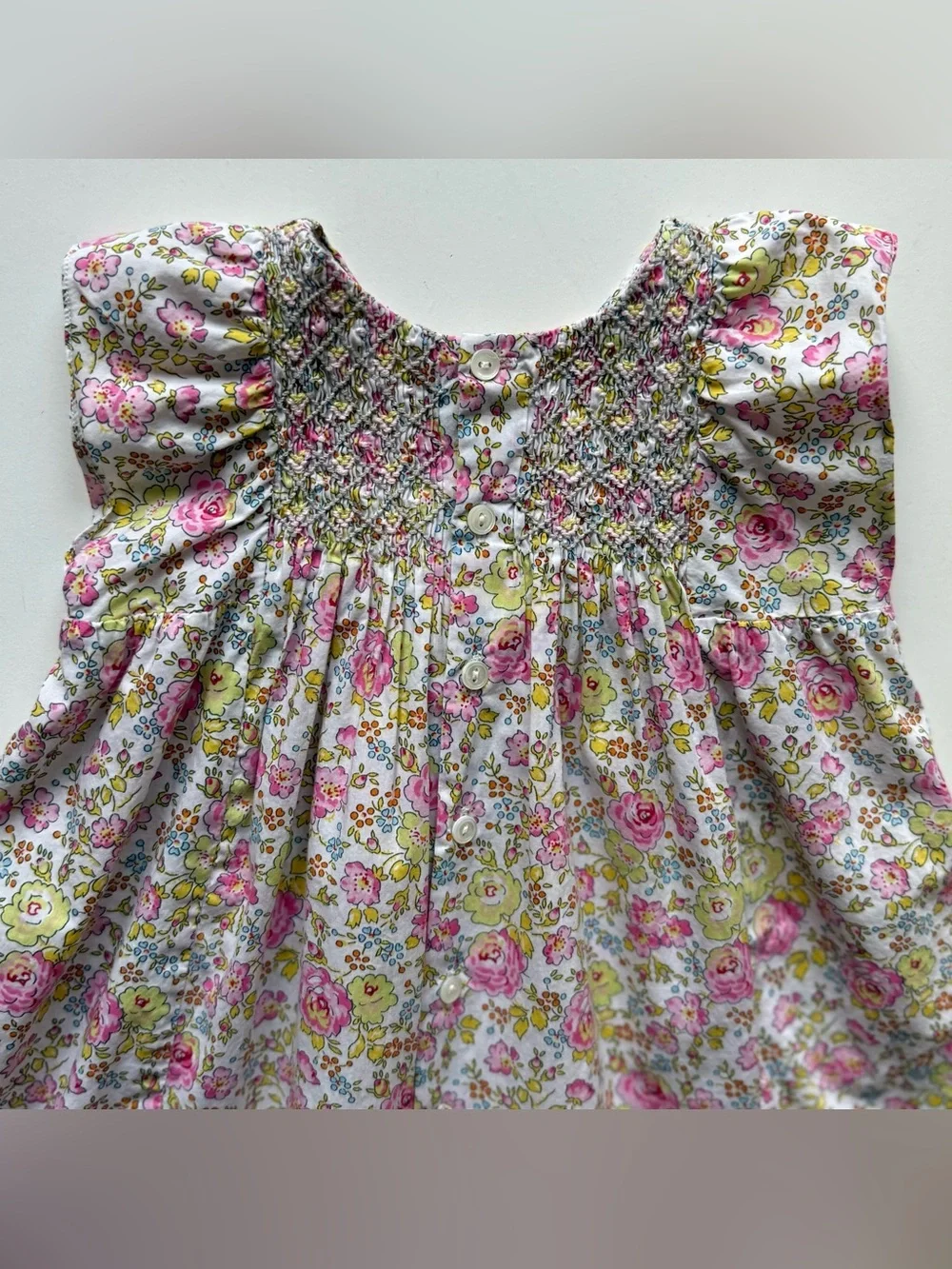 Bonpoint Girls Cadelili Smocked Liberty Floral Dress - Size 6M